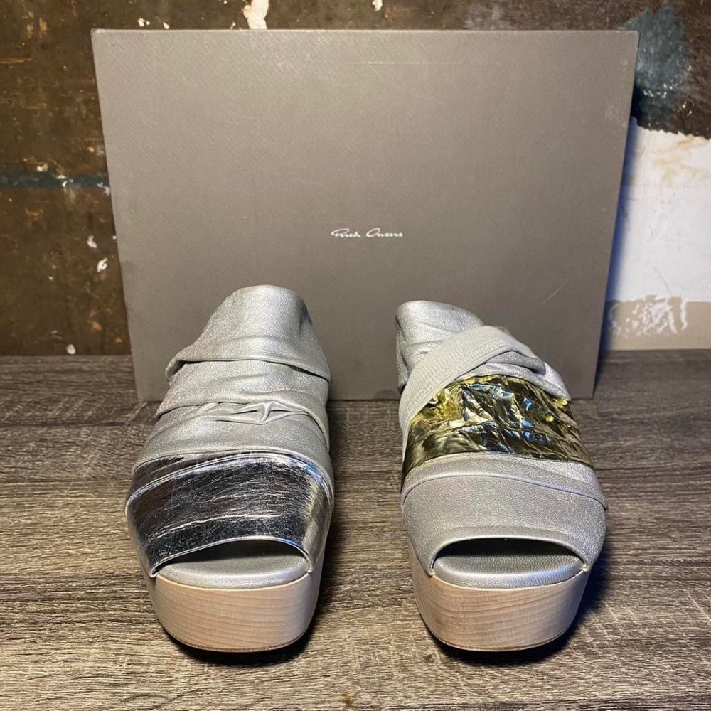 Rick Owens Draped Platform Clogs